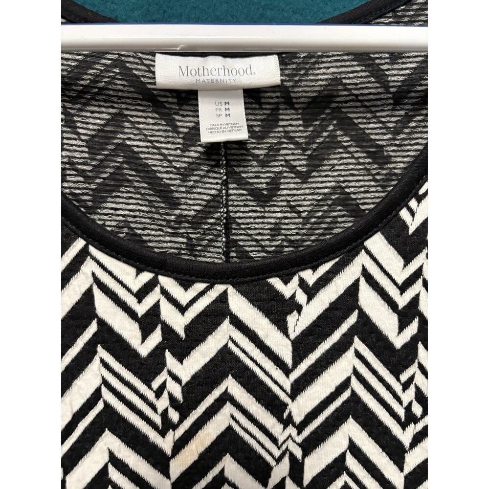 Motherhood Maternity Dress Size Medium Black & White